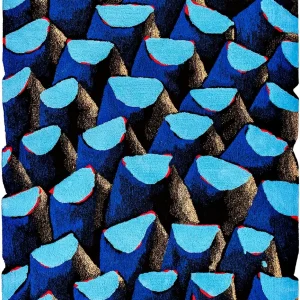 Tapis / Rug Bleu palmier by Julien Colombier